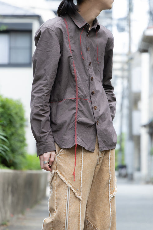 【YUTA MATSUOKA】"コットンリネンシャンブレークラシックシャツ"